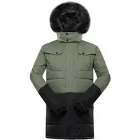 ALPINE PRO EGYP Pánská zimní bunda, tmavě zelená, velikost 4XL