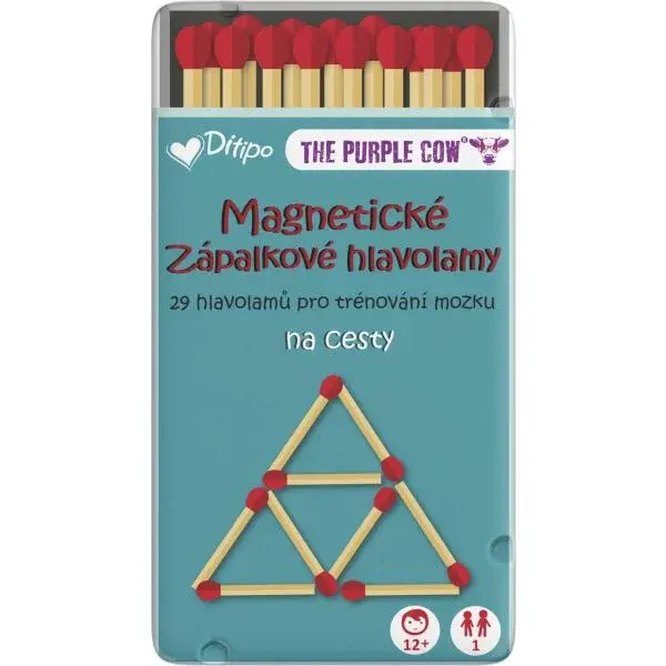 THE PURPLE COW ZÁPALKOVÉ HLAVOLAMY Magnetická hra, mix, velikost