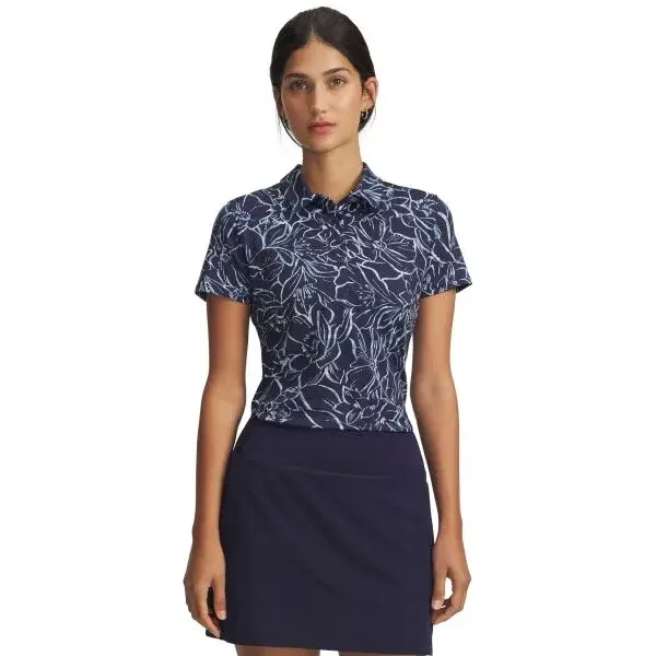 Under Armour PLAYOFF 3.0 PRINTED Dámské polo triko, tmavě modrá, velikost S