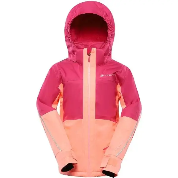 ALPINE PRO REAMO Dětská lyžařská bunda, růžová, velikost 152-158