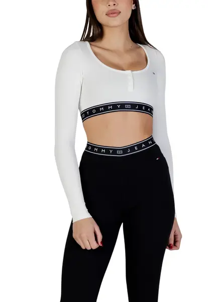 Tommy Hilfiger crop tričko s dlouhým rukávem
