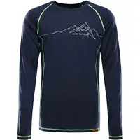 ALPINE PRO MEREN Pánske merino tričko, tmavo modrá, veľkosť