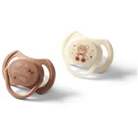 BabyOno Take Care Symmetrical Silicone Soothers cumlík Day & Night 0-6m 2 ks