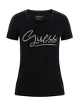 GUESS Tričko  čierna / strieborná