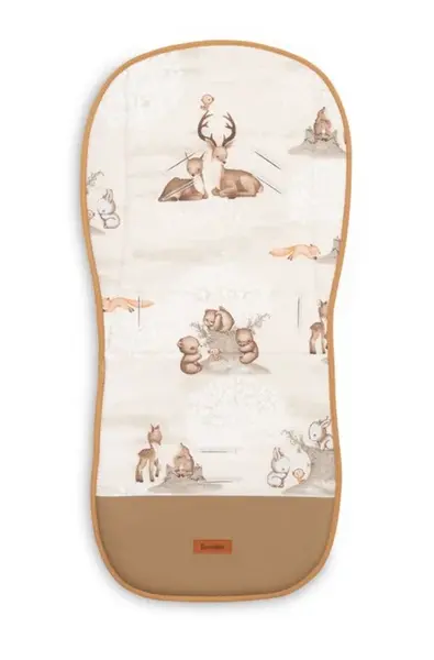 SENSILLO Vložka do kočárku, mušelín, Zábava v lese, béžová