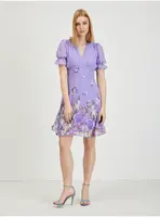 Svetlo fialové dámske kvetované šaty ORSAY