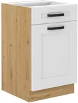 Spodní skříňka Luna 50 D 1F 1S BB - Premium Box Barva korpusu: Dub artisan, Barva dvířek: Bílá