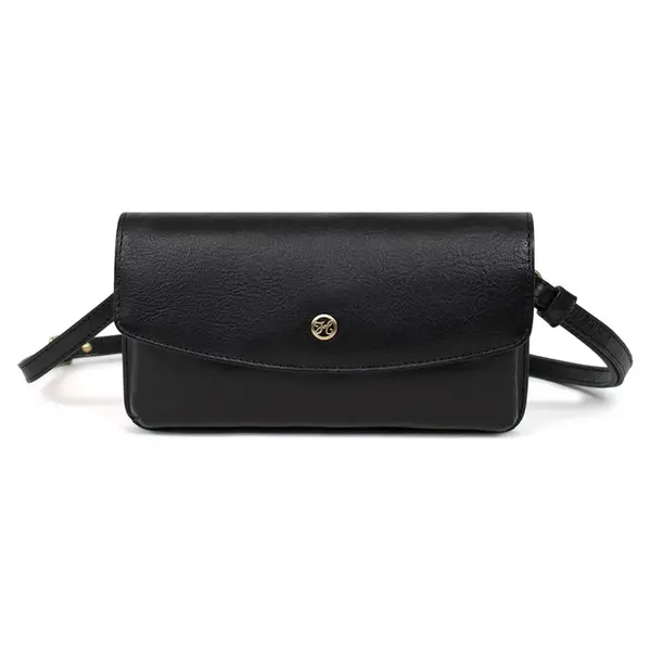 Dámská kožená kabelka na mobil a doklady Hexagona Anee - černá