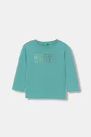 Dětské bavlněné tričko s dlouhým rukávem United Colors of Benetton