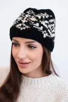 Dámská zimní čepice s dekorativními krystaly