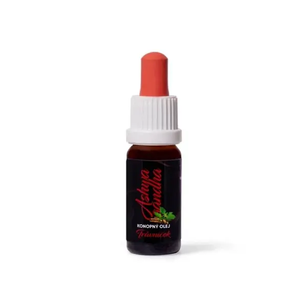 Cannabis 7,5 % (tetra extrakt) konopný olej s Ashwagandhou - 10 ml - Trávniček