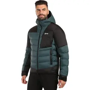 KILPI GUSS Pánská péřová bunda, tmavě zelená, velikost