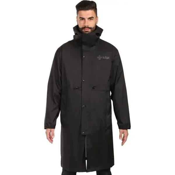 KILPI TEAM RAINCOAT Unisex lyžařská pláštěnka, černá, velikost XXXL