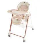 Jedálenská stolička s kolieskami hnedá