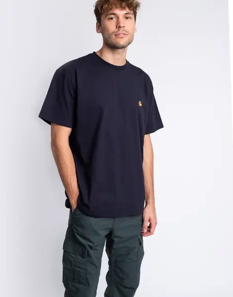 Tričko Carhartt WIP S/S Chase T-Shirt Dark Navy/Gold