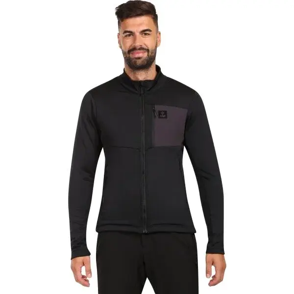 KILPI ERIN Pánska flísová mikina, čierna, veľkosť XXXL