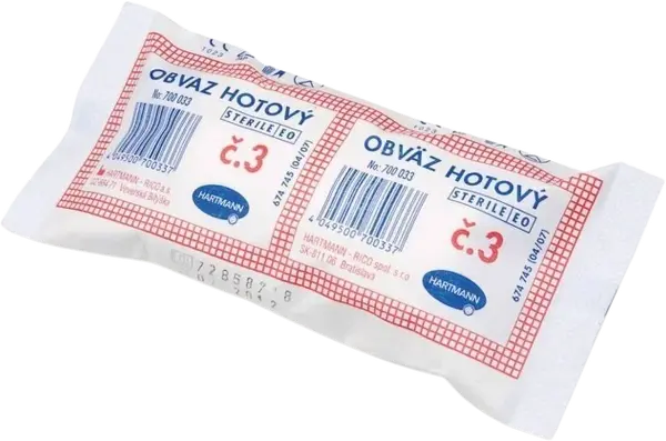 HARTMANN Obvaz hotový ster. č.3 - obinadlo a 2 polštářky