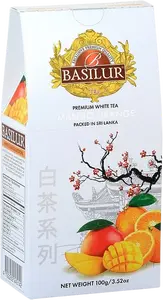 BASILUR White Tea Mango Orange papír 100 g