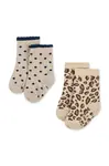 Dětské ponožky Konges Sløjd 2 PACK LEO AND DOT GLITTER JACQUARD SOCKS 2-pack