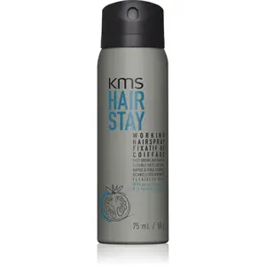 KMS Hair Stay Working Hairspray lak na vlasy pre vlasy namáhané teplom 75 ml