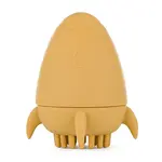 PETITE&MARS Hračka silikónová do vody s kefkou Splashy Rocket Intense Ochre 6m+