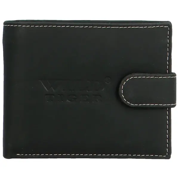 Pánská kožená peněženka černá - Wild Ruansh