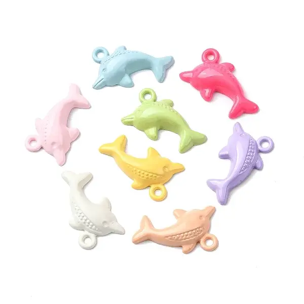 Spray Paint Alloy Pendants