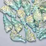 Transparent Spray Painted Glass Pendants
