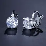 Brass Cubic Zirconia Clip-on Earrings