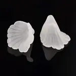 Transparent Frosted Acrylic Flower Beads
