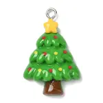 Christmas Theme Opaque Resin Pendants