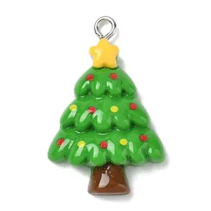 Christmas Theme Opaque Resin Pendants