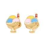 Brass Enamel European Beads