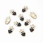 10Pcs Alloy Enamel Pendants