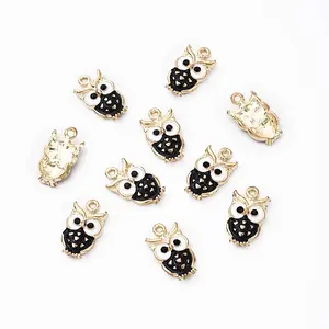10Pcs Alloy Enamel Pendants