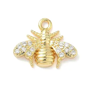 Brass Micro Pave Cubic Zirconia Pendants