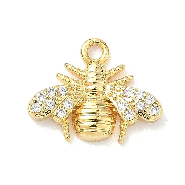 Brass Micro Pave Cubic Zirconia Pendants
