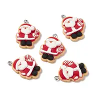 Christmas Theme Opaque Resin Pendants