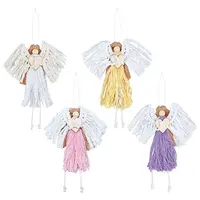 4Pcs Angel Handmade Woven Macrame Cotton Thread Pendant Decorations