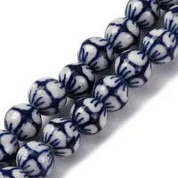 Handmade Blue and White Porcelain Beads Strands
