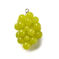Grape Brass Acrylic Pendants