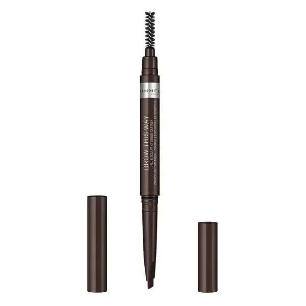 Rimmel Ceruzka na obočie s kefkou Brow This Way (Fill & Sculpt Eyebrow Definer) 003 Dark Brown