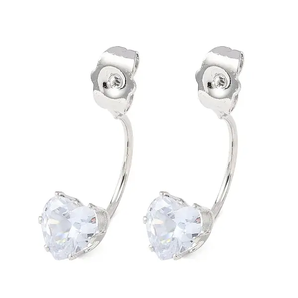 Alloy Clear Cubic Zirconia Earring Nuts