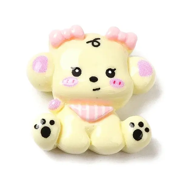 Opaque Resin Puppy Cabochons