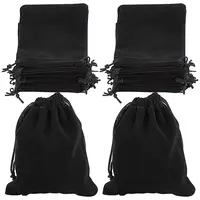 20Pcs Rectangle Velvet Drawstring Pouches