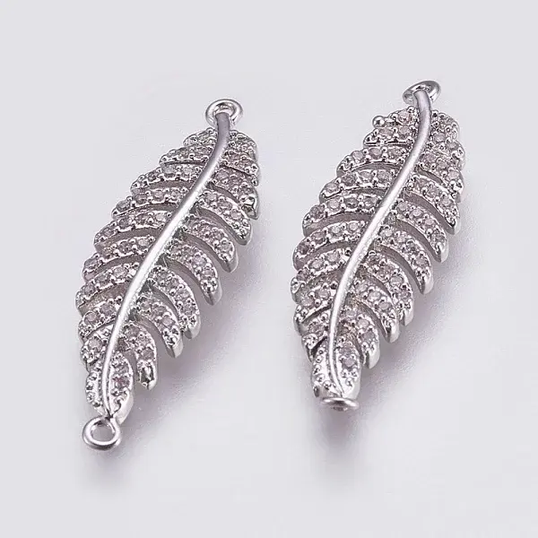 Brass Micro Pave Cubic Zirconia Links