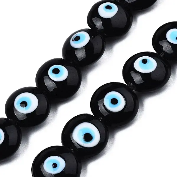 Handmade Evil Eye Lampwork Beads Strands