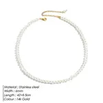 Elegant High-Quality Non-Fading Round Shell Pearl Beaded Heart Pendant Necklaces for Women
