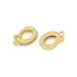 Oval Brass Micro Pave Clear Cubic Zirconia Fold Over Clasps