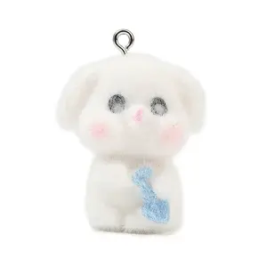 Animal Flocking Opaque Resin Pendants